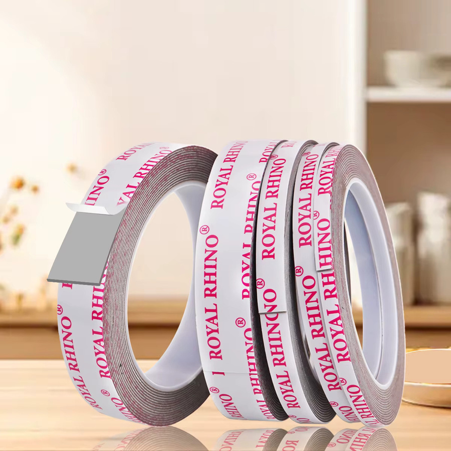 RoyalRhino doppelseitiges Klebeband transparent, 450 cm extra starkes Klebeband für Autos zur rückstandslosen Befestigung und Fixierung - Bild 2