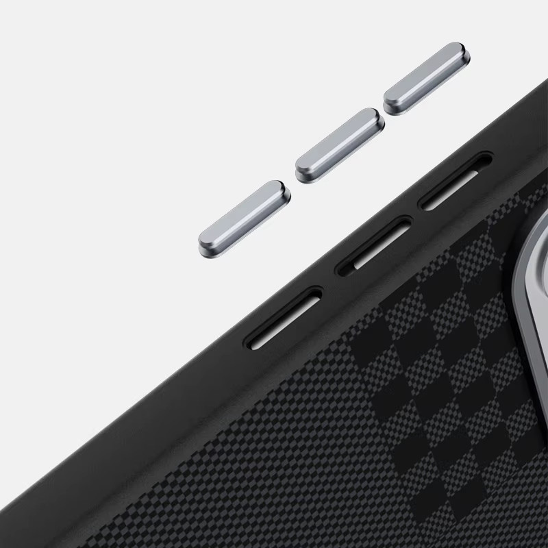 Luxus Business Hard Cover mit Carbon Faser Muster und magnetischer Ladefunktion für Xiaomi Poco F8 und Poco F7 Pro Ultra in Schwarz - Bild 3