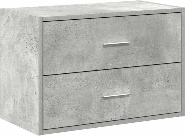 vidaXL Schrank mit 2 Schubladen in Betongrau aus Holzwerkstoff, B/T/H: 60 x 31 x 40 cm - Bild 1