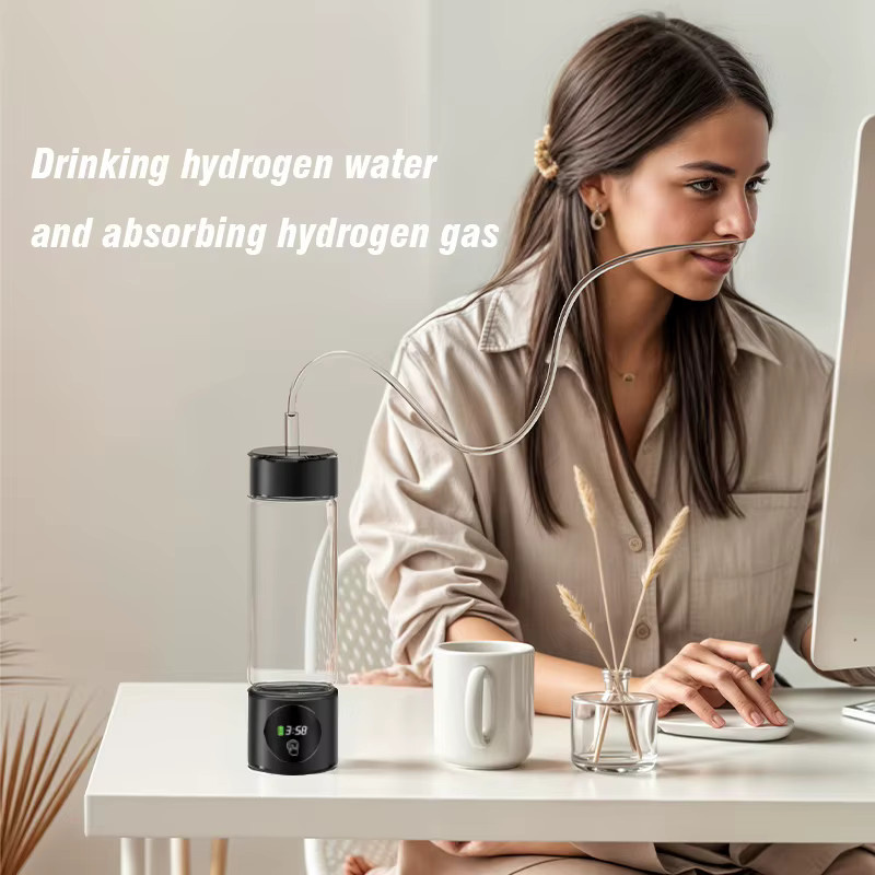 BALASHOV Wasserstoff-Wassergenerator mit Doppelkammer und PPB-Zeitanzeige in Schwarz - Bild 4