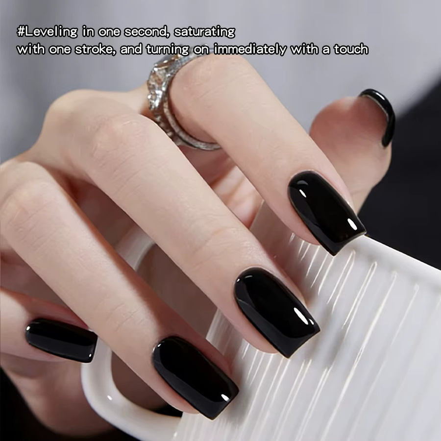 Kaniu Gel-Nagellack, Schwarz-Weiß, 6 ml, Glänzend - Bild 2