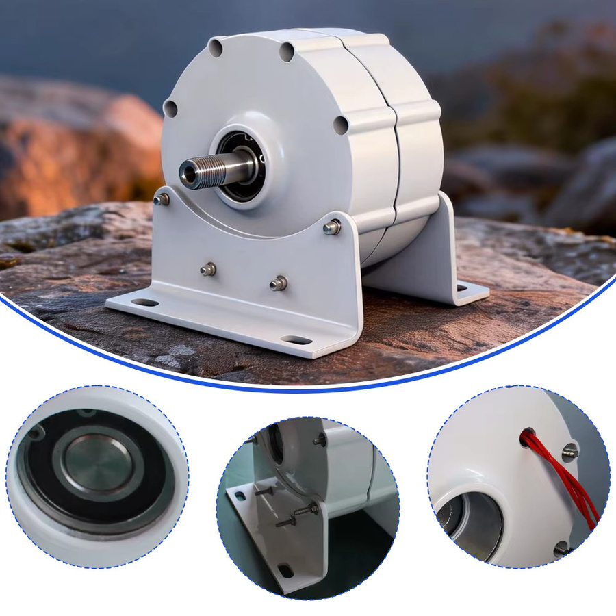 SMARAAD 3000W Getriebeloser Permanentmagnet-Generator für Wasser- und Windkraft, Niedrigdrehzahl-Turbine 12V 48V - Bild 4