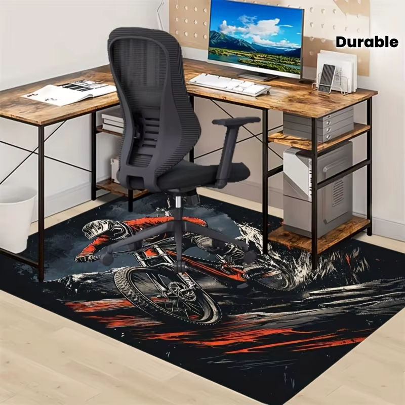 VIKAMA Offroad-Radfahrer Teppich in Multicolour, rechteckig, fleckenresistent und rutschfest für Wohnzimmer, Schlafzimmer oder Home-Office - Bild 3