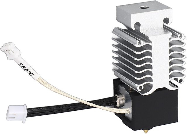 Creality Hotend-Kit für Ender 3 V3 SE in Grau mit Edelstahl-Hals, Messingdüse und isolierter Silikonabdeckung - Bild 1
