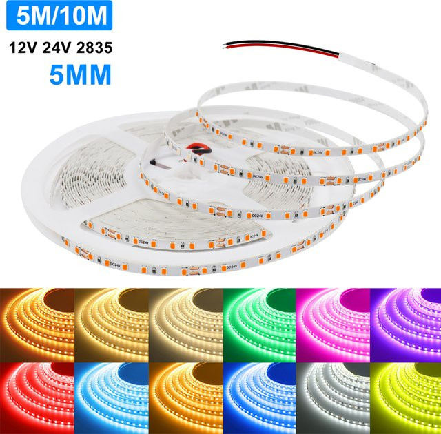 GAHADA LED-Streifen RGB SMD 2835 mit 120 LEDs/m, Breite: 5 mm - Bild 1