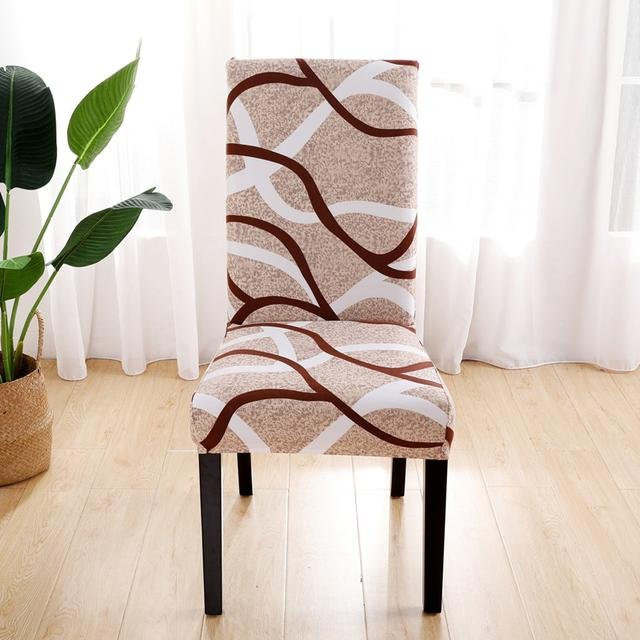 S-EMIGA Elastische Stuhlhussen mit Blumenmuster in Multicolour für Esszimmerstühle - Bild 1