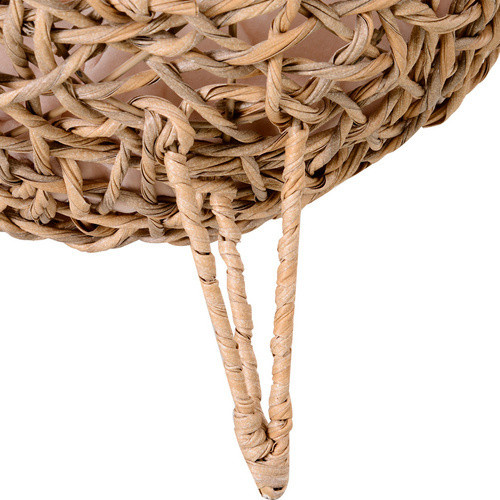 PawHut Katzenkorb aus Rattan in Natur und Beige mit Metallgestell B/H/L: 52 x 58 x 52 cm - Bild 4