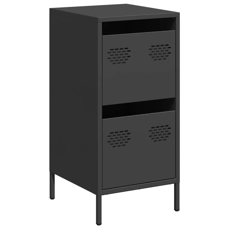 vidaXL Sideboard aus kaltgewalztem Stahl in Schwarz, B/T/H: 35 x 39 x 73,5 cm - Bild 2