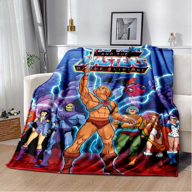 He-Man und die Meister des Universums Flanell-Überwurfdecke von Magic Zhu, weiche Decke für Couch und Bett, Mehrfarbig, B x T: 100 x 150 cm - Bild 1