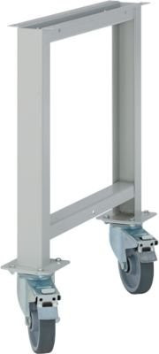 Schäfer Shop Select Werkbankfuss WFF807L in Weißaluminium RAL 9006 mit Rollen, Tiefe: 66,5 cm, Höhe: 80 cm - Bild 1