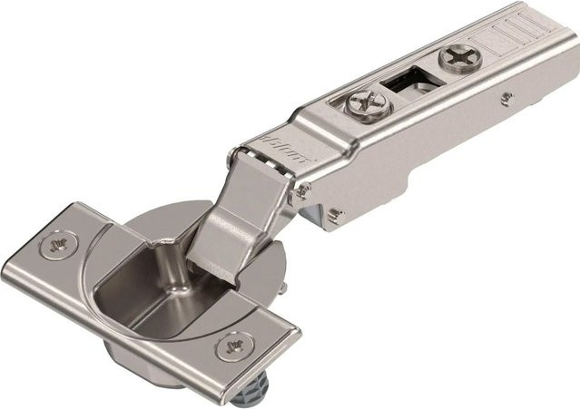 Blum Clip Top Spezialscharnier gerade 110 Grad ohne Feder vernickelt zum Einpressen - Bild 1