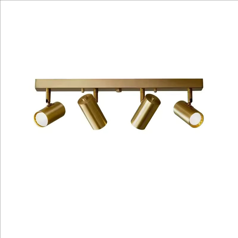 KINLAMS Moderne Deckenleuchte aus Metall mit 3 drehbaren Spots in Gold/Messing zur Oberflächenmontage - Bild 5