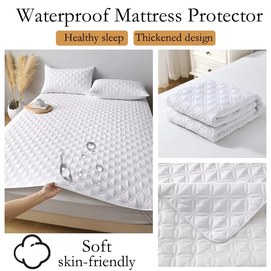 Anqianny Matratzenschoner wasserdicht und atmungsaktiv, allergiefreier Matratzenbezug mit PU-Membran, Weiß, B/T: 90 x 190 cm - Bild 2
