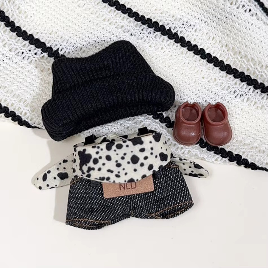 EVANOVM Mini Labubu Pin Für Liebe, Puppe Zubehör, Schwarz, Plüsch / Textil - Bild 5