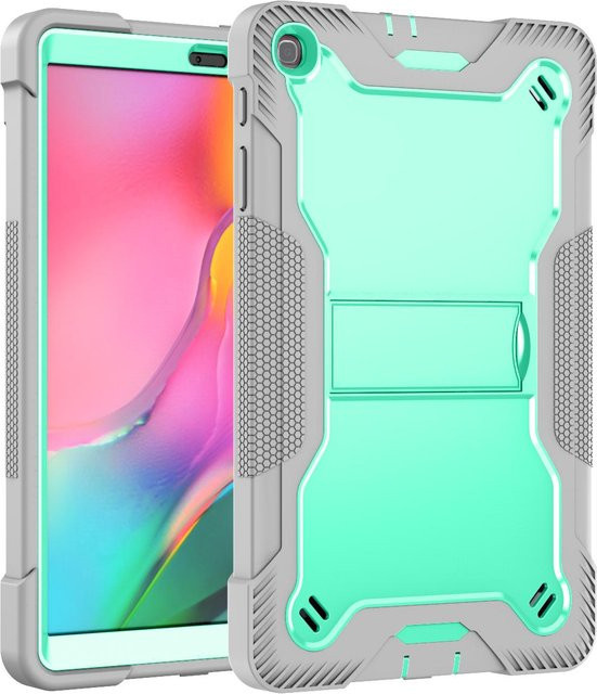 Robuste Standhülle für Samsung Galaxy Tab A (verschiedene Modelle) mit Stoßfestem Schutz und Ständer in Grün - Bild 1