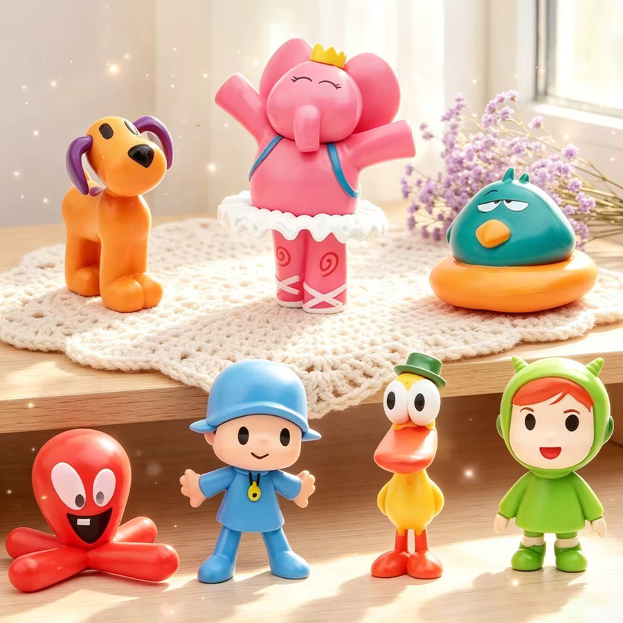 Bandai Pocoyo Tierfiguren, 7-teiliges Set, PVC-Figuren - Bild 2