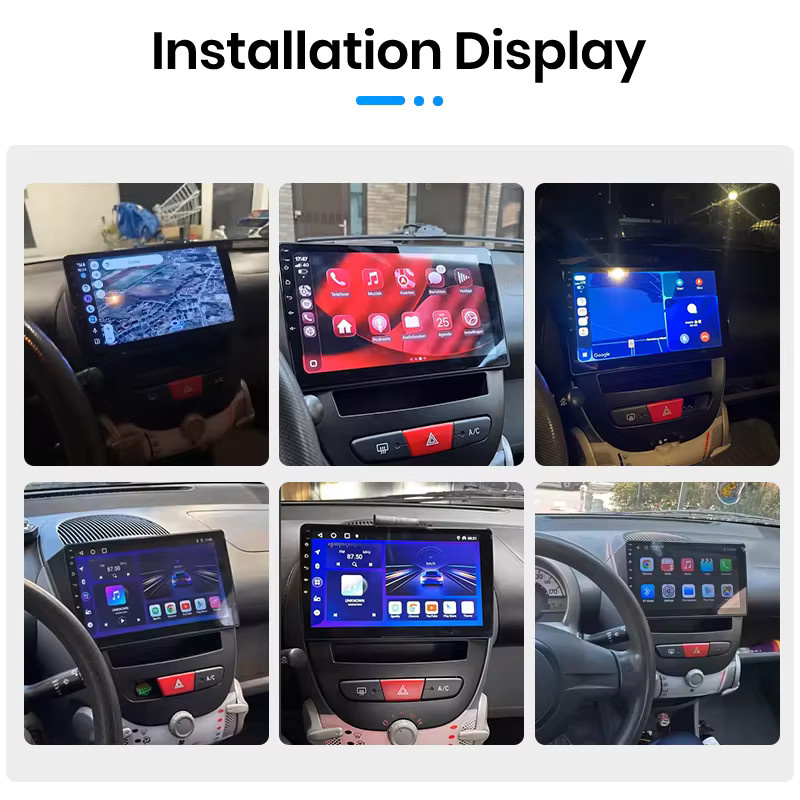 Junsun Android Auto Autoradio mit 10.0 Zoll IPS Touchscreen und Wireless Apple CarPlay für Peugeot 107, Toyota Aygo und Citroen C1 (2005-2014), Schwarz, 2 Din Multimedia Head Unit - Bild 2