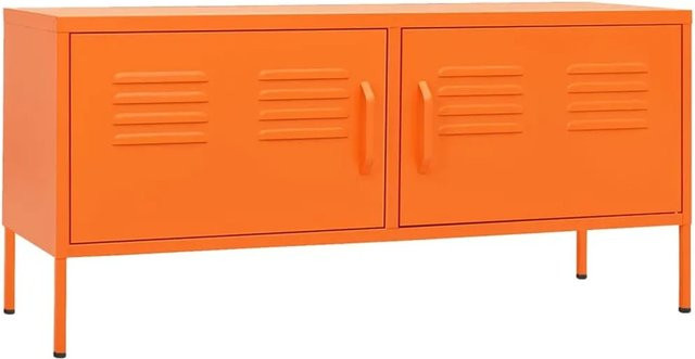 vidaXL TV-Schrank aus Stahl in Orange B/T/H: 105 x 35 x 50 cm - Bild 1