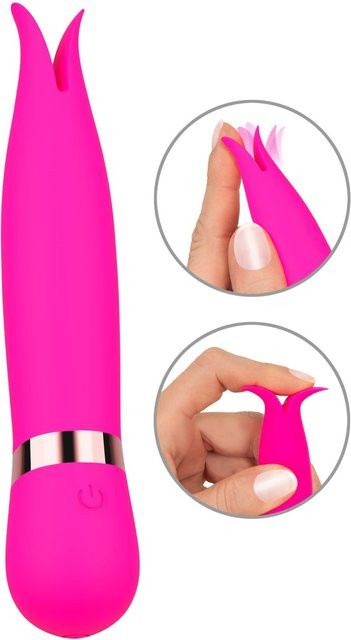 GoSoft Klitorisvibrator mit flexibler Doppelspitze in Pink - Bild 1