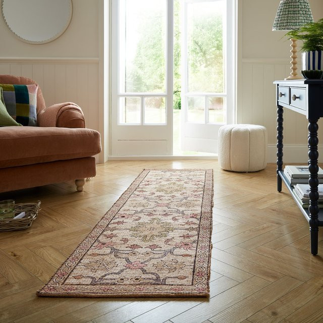 Läufer Orient von Kadima Design in Rosa und Multicolour mit Blumenornament im Vintage-Stil, B/T: 60 x 230 cm - Bild 1