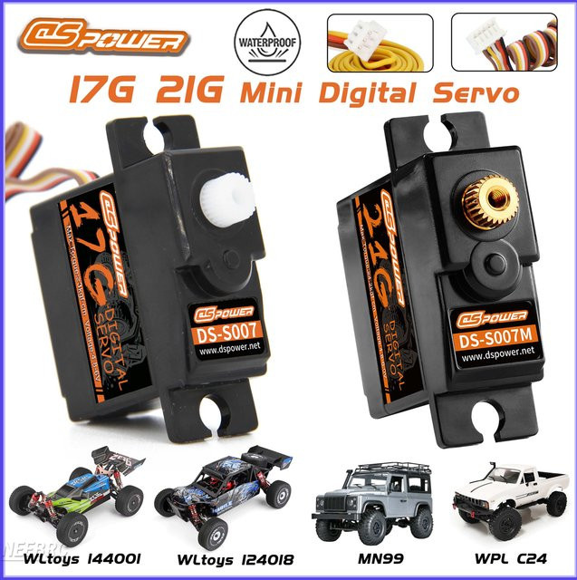 DSPOWER Mini Digital Servo, Metall/Kunststoffgetriebe, Wasserdicht - Bild 1
