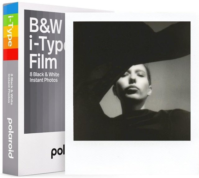 Polaroid i-Type B&W Film für Sofortbildkameras, 8er Pack, Schwarz und Weiß - Bild 1