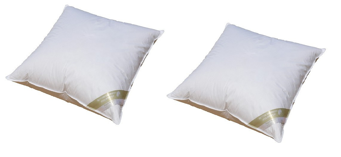 2er Set Betten Hofmann Federkissen in Weiß, extra prall, B/B: 80 x 80 cm - Bild 1