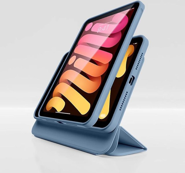Magnetische Folio-Hülle für iPad Mini 7 A17 Pro 8,3 Zoll in Blau - Bild 1