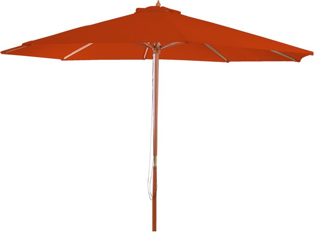 MCW Sonnenschirm Lissabon aus Holz und Polyester in Terracotta mit einem Durchmesser von 3 m - Bild 1