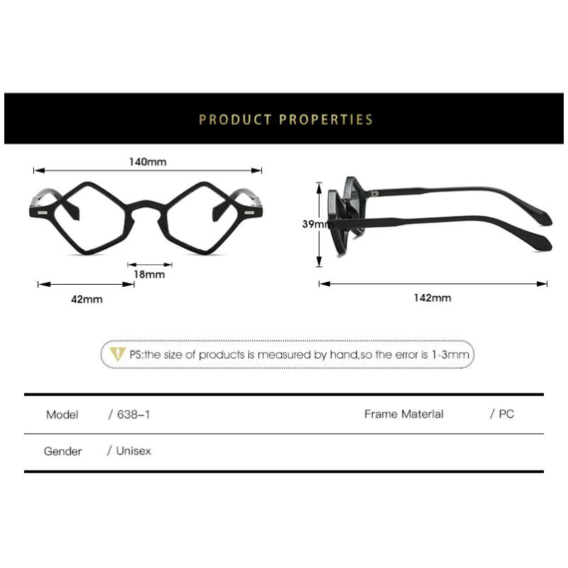 FELRES Lesebrille Polygon, Vollrand, Kunststoff, Unisex, Blaulichtfilter - Bild 2