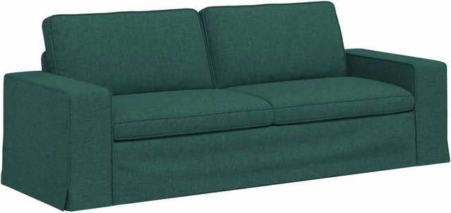 vidaXL Sofa Dunkelgrün mit Stoffbezug und Metallrahmen B/T/H: 222 x 80 x 82 cm - Bild 1