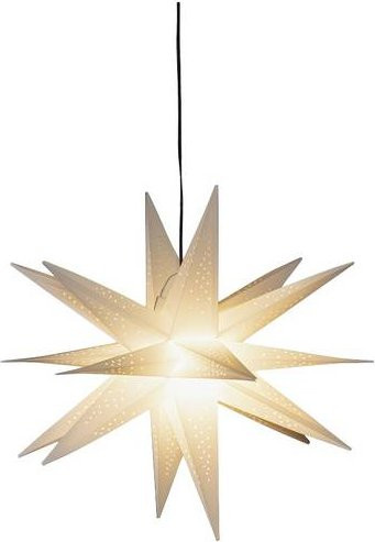 Konstsmide Weihnachtsstern Stern in Weiß mit dimmbarer Warmweiß LED - Bild 1
