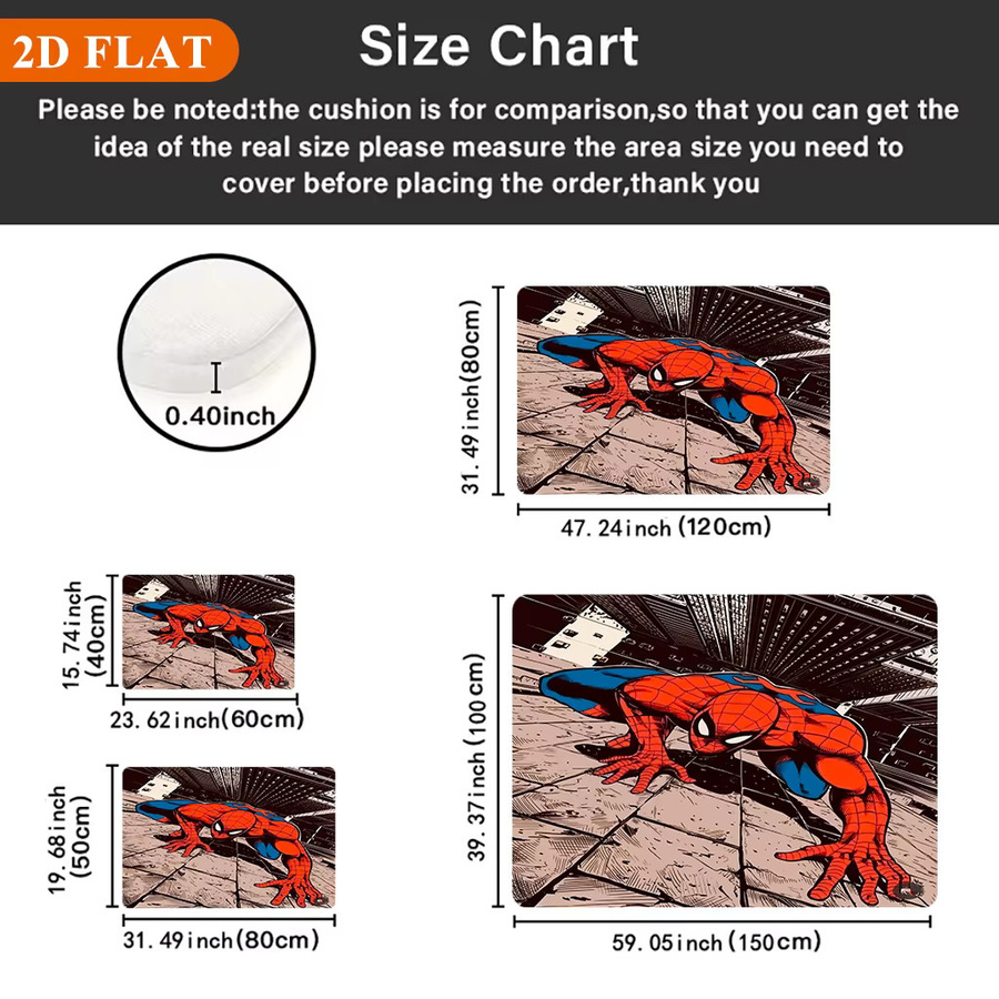 Rutschfeste Badematte von MARVEL mit Spiderman Motiv aus Polyester, B/T: 60 x 40 cm, Mehrfarbig - Bild 3