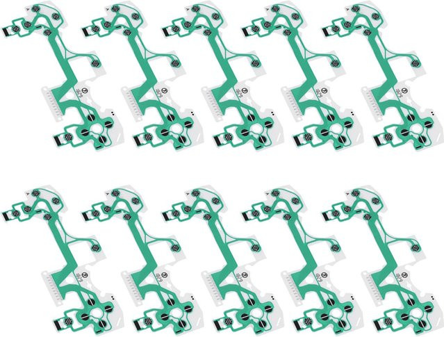 10 Stück grüne Tastenfeld Leitfolien Ersatzteile für Sony PlayStation 4 PS4 Controller - Bild 1