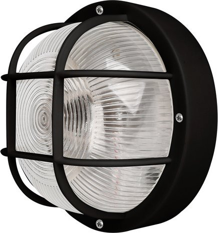 CASAYA LED-Außenleuchte Korbi, rund, schwarz, E27, Durchmesser: 18,5 cm, Höhe: 10 cm - Bild 1