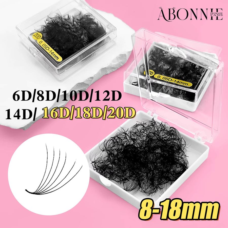 ABONNIE Wimpernverlängerungen Faux Nerz, Black, Unisex - Bild 4