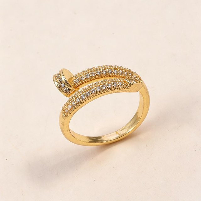 Offener Ring Kupfer, Gold, Kristall, Damen - Bild 1