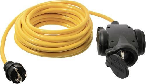 AS Schwabe Strom Verlängerungskabel 16A Gelb 10,00 m AT-N07V3V3-F 3G 1,5mm² IP44 - Bild 1