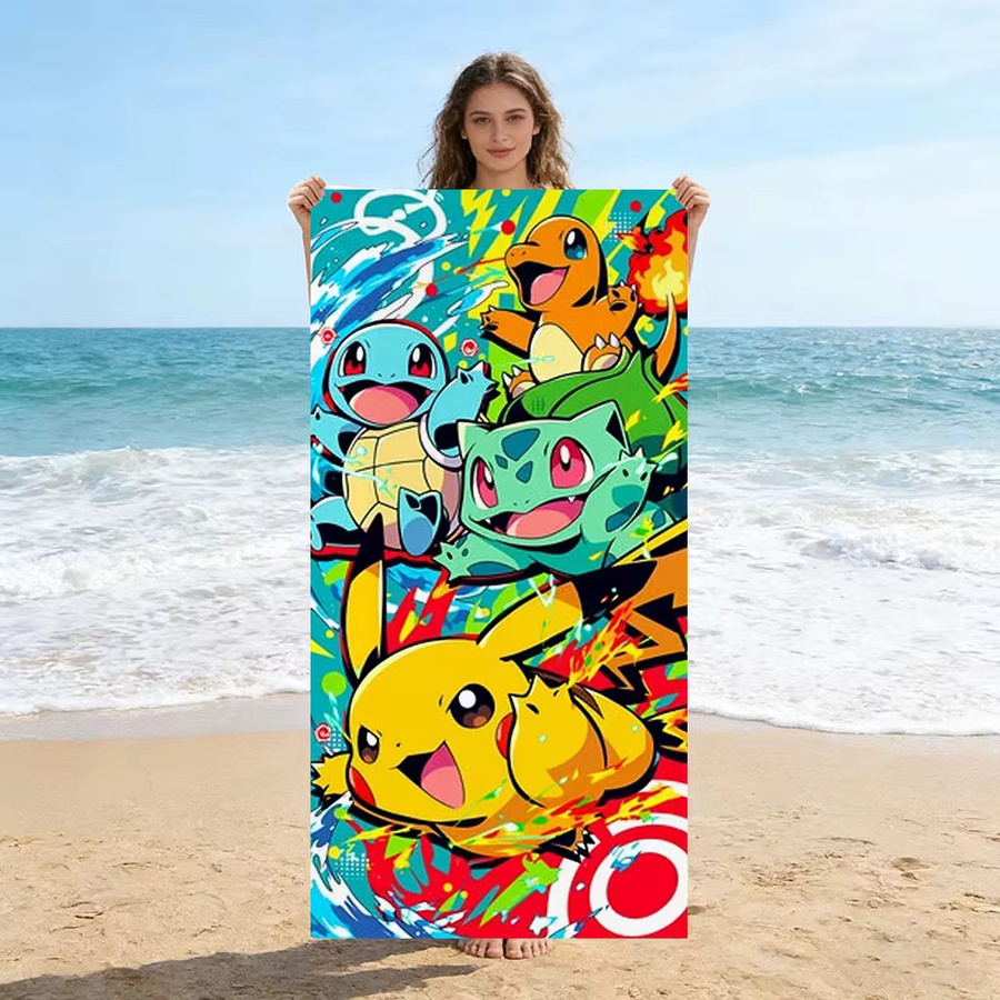 Pokémon Strandtuch von Potdemiel, schnell trocknend, Multicolour - Bild 3