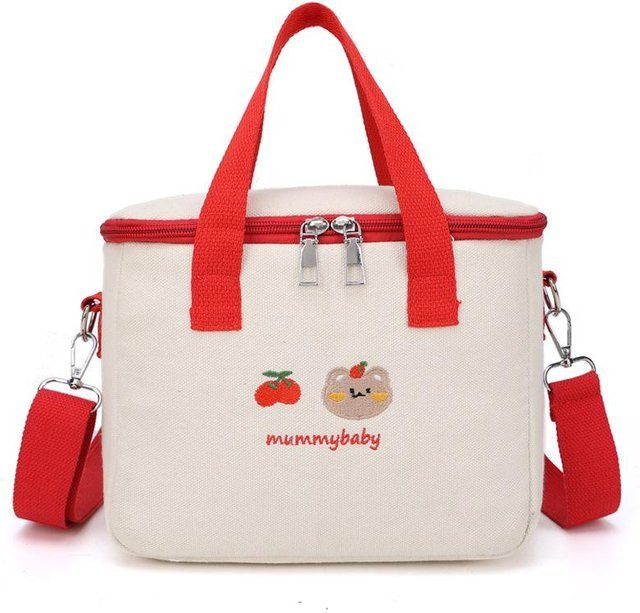 Isolierte Lunchtasche mit Bären-Motiv von Yiran Furniture in Weiß - Bild 1