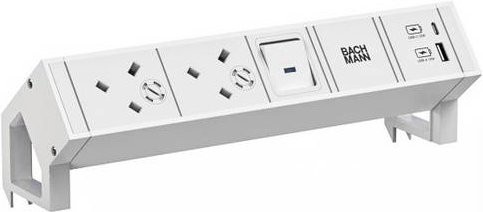 Bachmann Steckdosenleiste 9023231 in Weiß mit USB-A und USB-C Anschlüssen - Bild 1