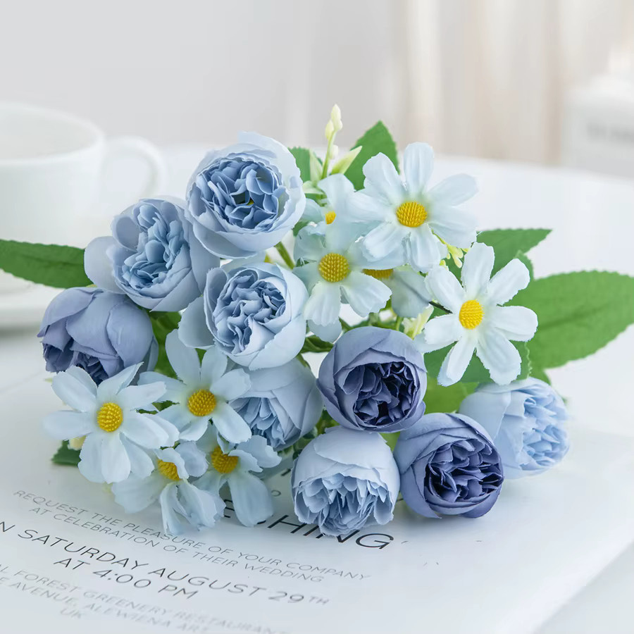 Künstliche Rosen von smr in Champagner für Hochzeit und Dekoration - Bild 1
