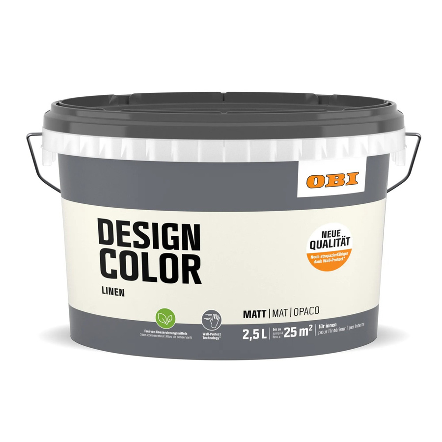 OBI Design Color Dispersionsfarbe auf Wasserbasis in Beige, 2,5 l - Bild 2