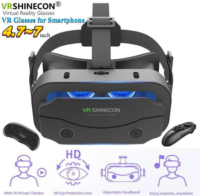 G13 IMAX Virtual Reality 3D-Brille Google Cardboard VR-Helm für 4,7-Zoll-Smartphones in Schwarz mit Unterstützung für Game-Controller - Bild 1