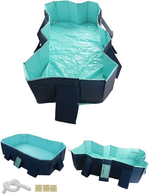 Faltbarer aufblasbarer Pool in Rechteckform für Erwachsene und Kinder für den Einsatz im Garten oder im Freien - Bild 1