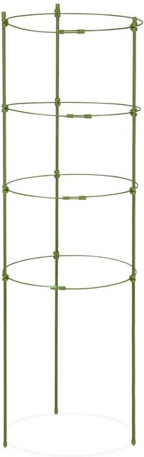 Relaxdays Rankhilfe 5er Set aus Stahl und Kunststoff in Grün, höhenverstellbar und faltbar, Höhe: 90 cm, Breite: 28 cm, Tiefe: 28 cm - Bild 1