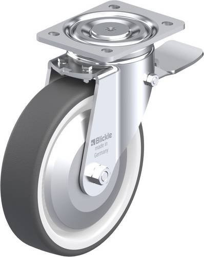 Blickle Lenkrolle LH-POTH 200R-ST-FA mit Feststeller in Silber, Rad-Durchmesser: 20 cm, Tragfähigkeit: 600 kg - Bild 1