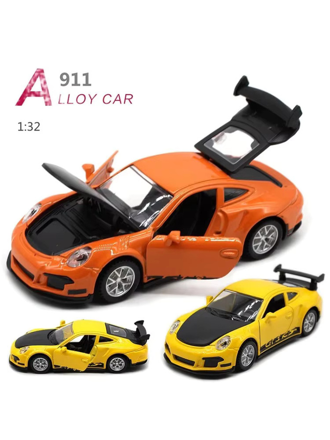 911 GT3 Sportwagen, Automodell, 1:32, Metall, Orange - Bild 5