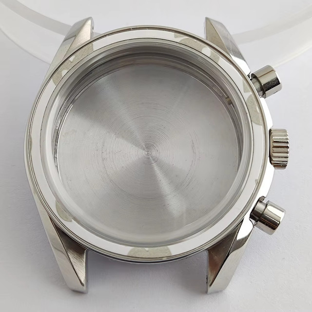 OUMASHI Uhrengehäuse Edelstahl, Quarz-Chronograph, 39,7 mm, Silber - Bild 1
