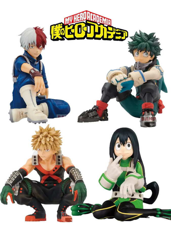 Bandai My Academia Anime Actionfiguren-Set, Midoriya Izuku Bakugou Katsuki Todoroki Shoto Asui Tsuyu, Kunststoff, Bunt / Mehrfarbig - Bild 5